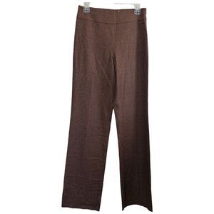 ETRO Dark Brown Micro Plaid Wool Blend Italian Pants Size 40/ US 4